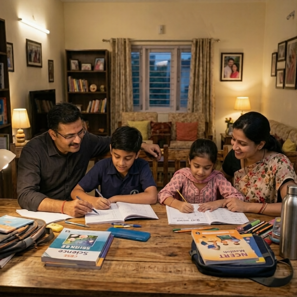 Indian mother and child smiling together